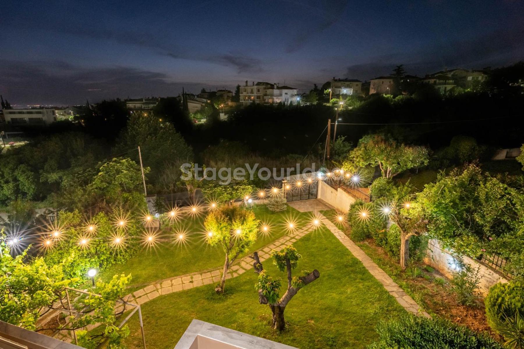 Τraditional Fully Detached Villa On A Luxurious Hillock Of Thessaloniki With Its Own Garden Also For Family & Wedding Gatherings For 10 To 25 People Only 15 Minutes From Airport Exterior foto